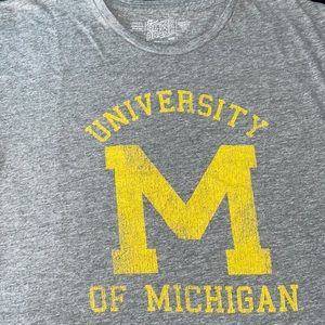 New/No Tags Univ. of Michigan Women's Short Sleeve Tri-Blend Large